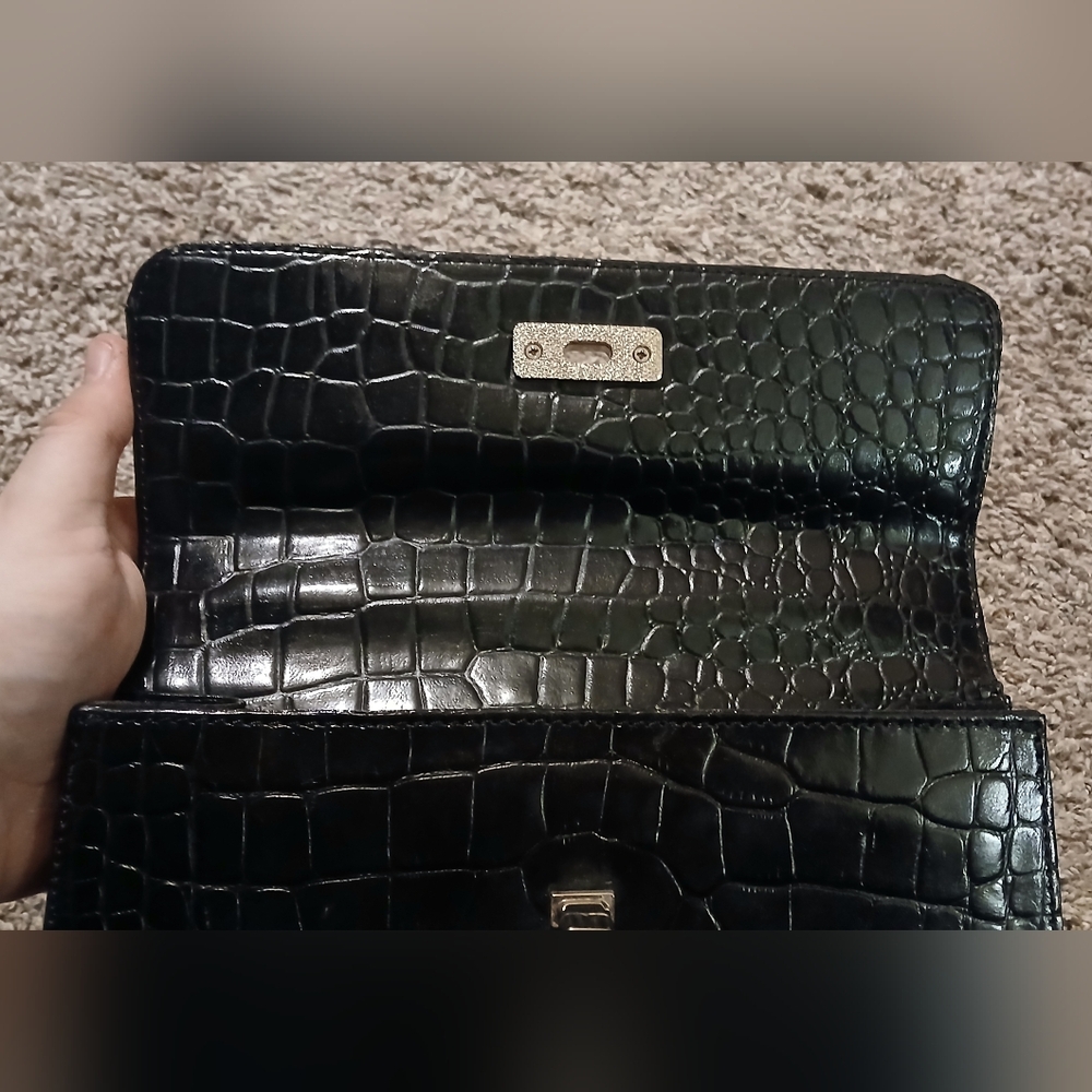 🖤 Vintage Valerie Stevens Croc Embossed “Kelly” Style Satchel 🖤 - Picture 9 of 15